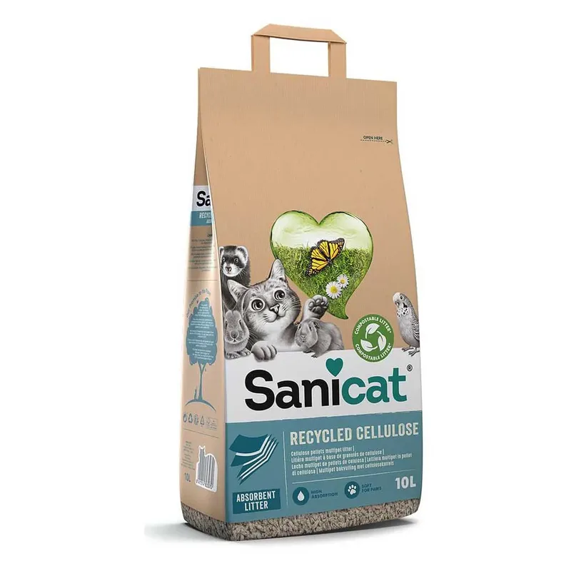 Ecologisch Kattengrit Van Cellulosepapier 10l by Sanicat – product photo