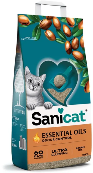 Essential Oils Ultra Cream Kattenbakvulling Argan Oil - 10 kg fra Sanicat – produktbillede 1 af 4
