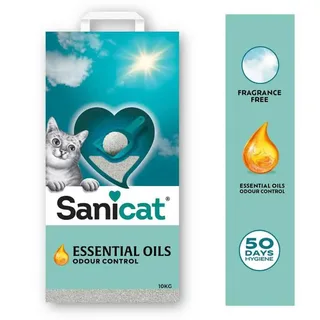 Essential Oils Ultra White Kattenbakvulling Fragrance Free - 10 kg van Sanicat – productfoto 4 van 4