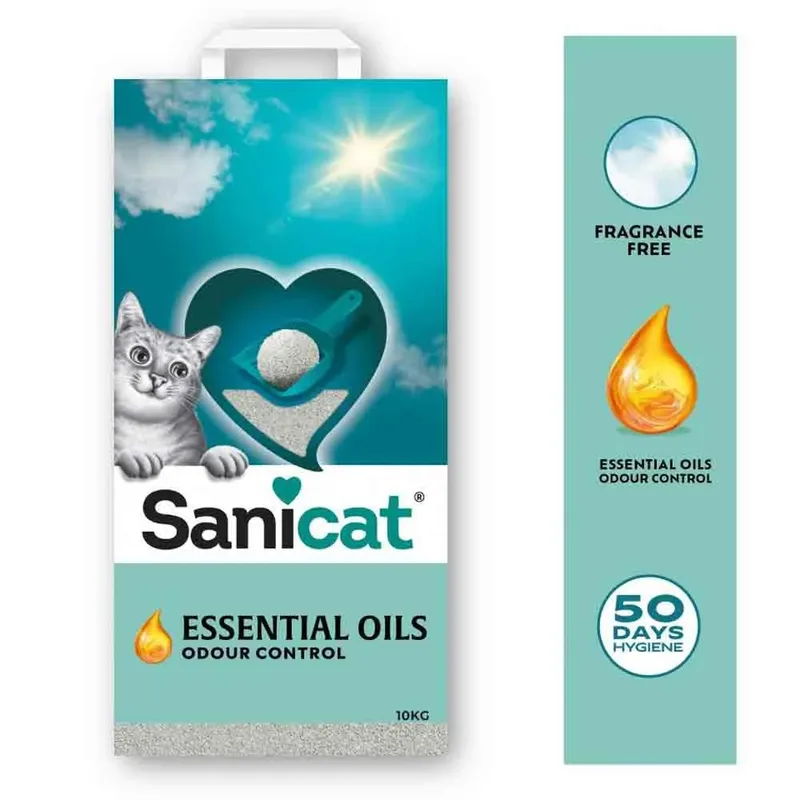 Essential Oils Ultra White Kattenbakvulling Fragrance Free - 10 kg van Sanicat – productfoto 4 van 4