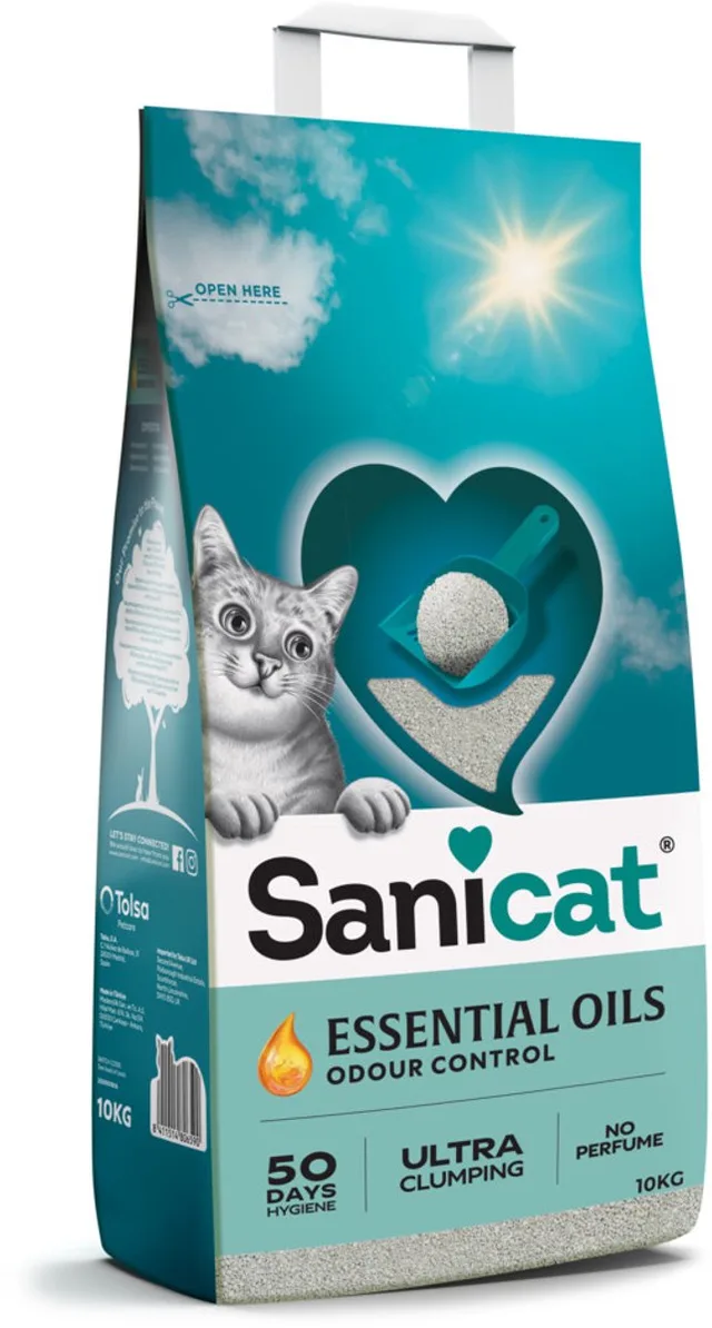 Essential Oils Ultra White Kattenbakvulling Fragrance Free - 10 kg