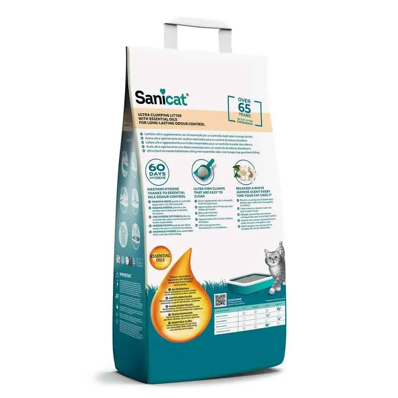 Essential Oils Ultra White Kattenbakvulling Jasmine - 10 kg by Sanicat – product photo 2 of 4