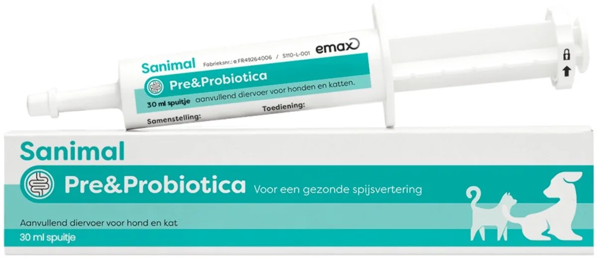 Pre&Probiotica - Voedingssupplement - Darmen - 30 ml by Sanimal – product photo