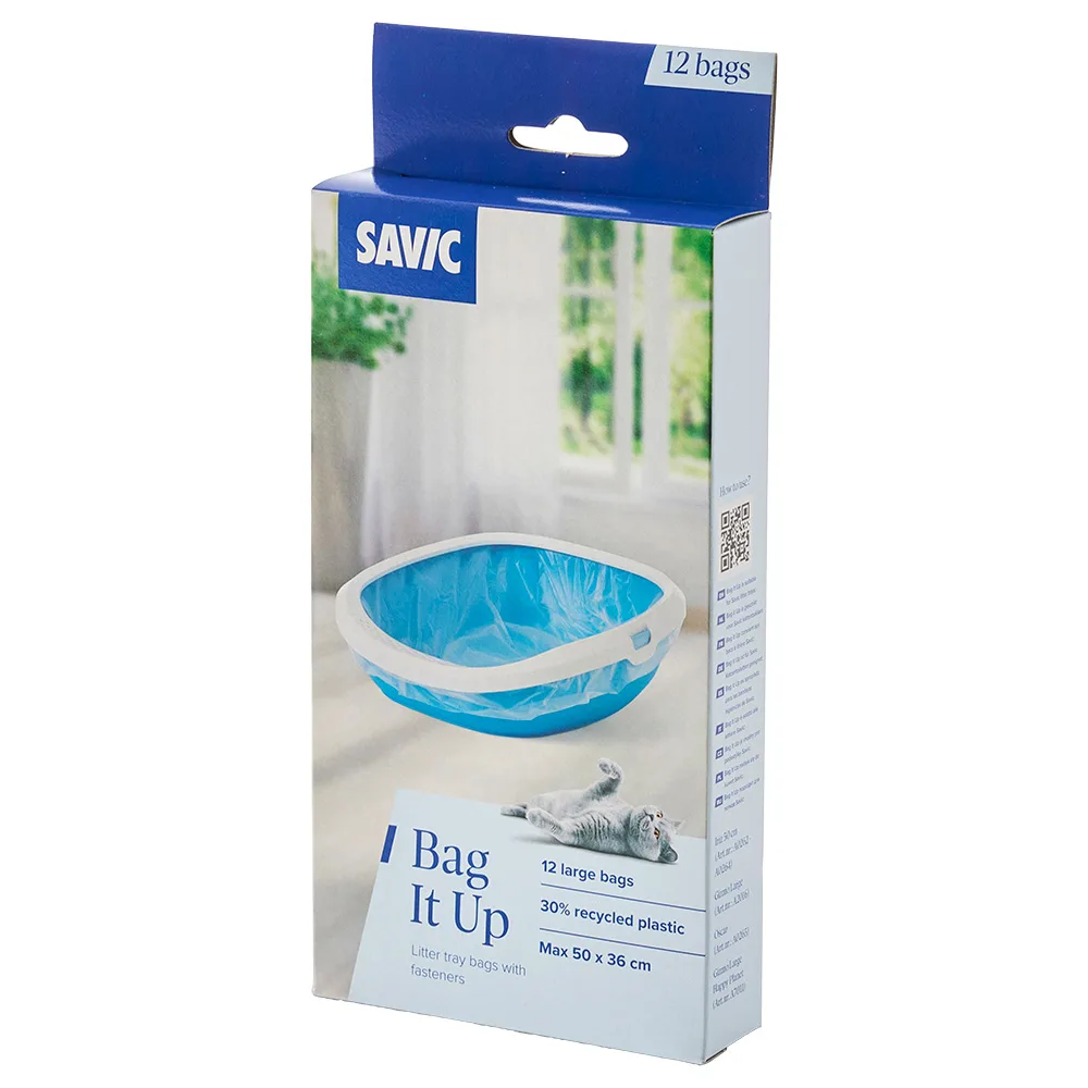 Bag it Up Litter Tray Bags, Large (12 stuks) by Savic – product photo