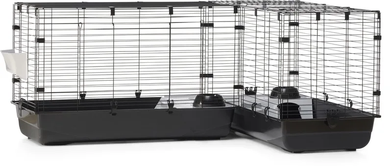 Cubix Corner - Knaagdierkooi - Hoek L-vorm - 148/100 x 50 x 63,5 cm by Savic in Black – product photo