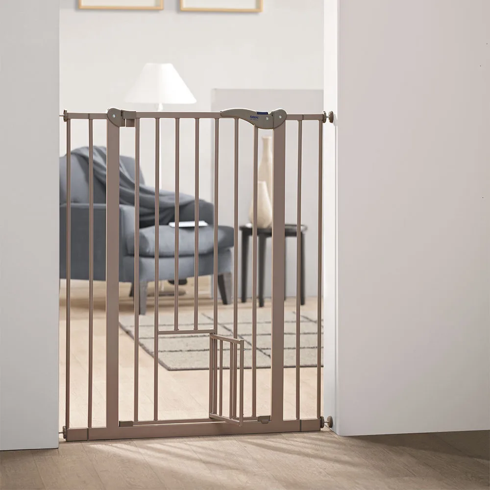 Dog Barrier 2 Afsluithek met Kattenluik H107cm, B75-84 cm de Savic – photo produit
