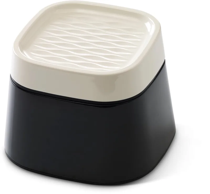 Ergo Cube - Voerbak Kat - Ergonomisch Verhoogd - 22 x 22 x 16 cm von Savic in Schwarz, Creme – Produktfoto