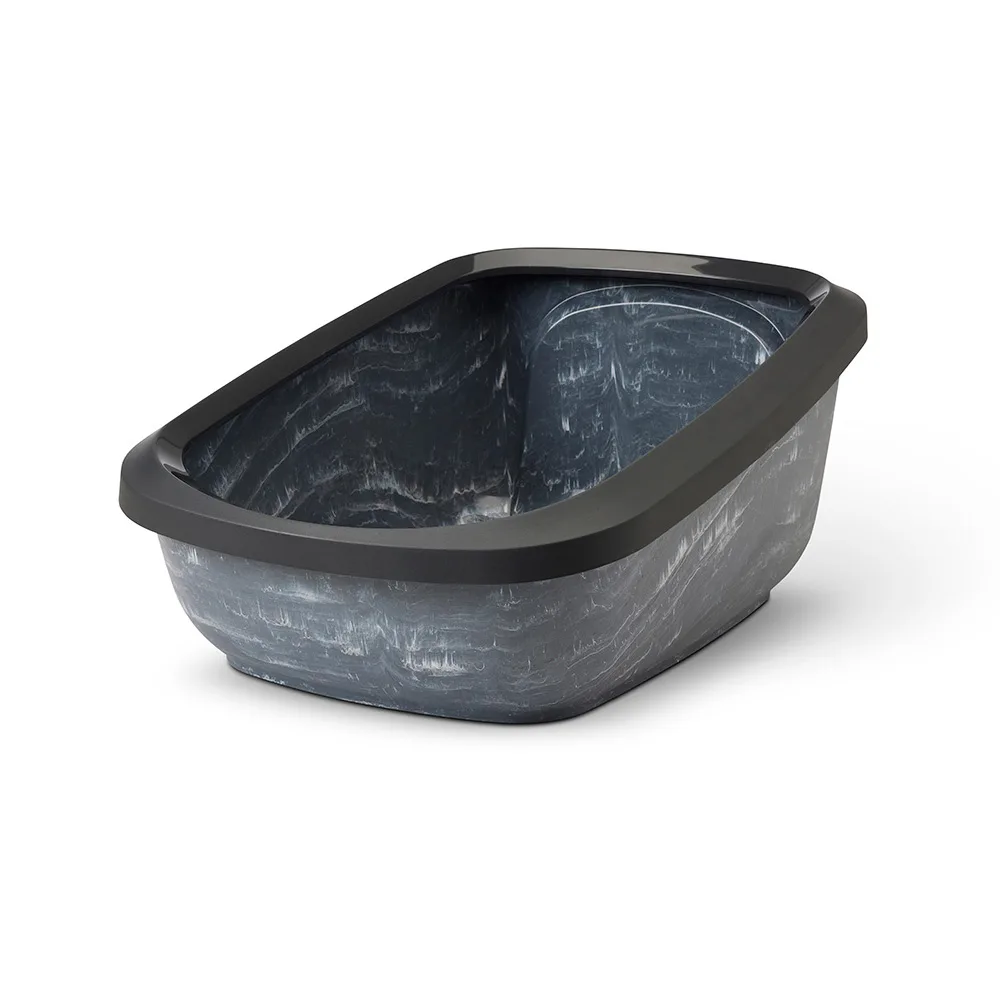 kattenbak Aseo Jumbo marmer grijs gemarmerd / zwart by Savic – product photo