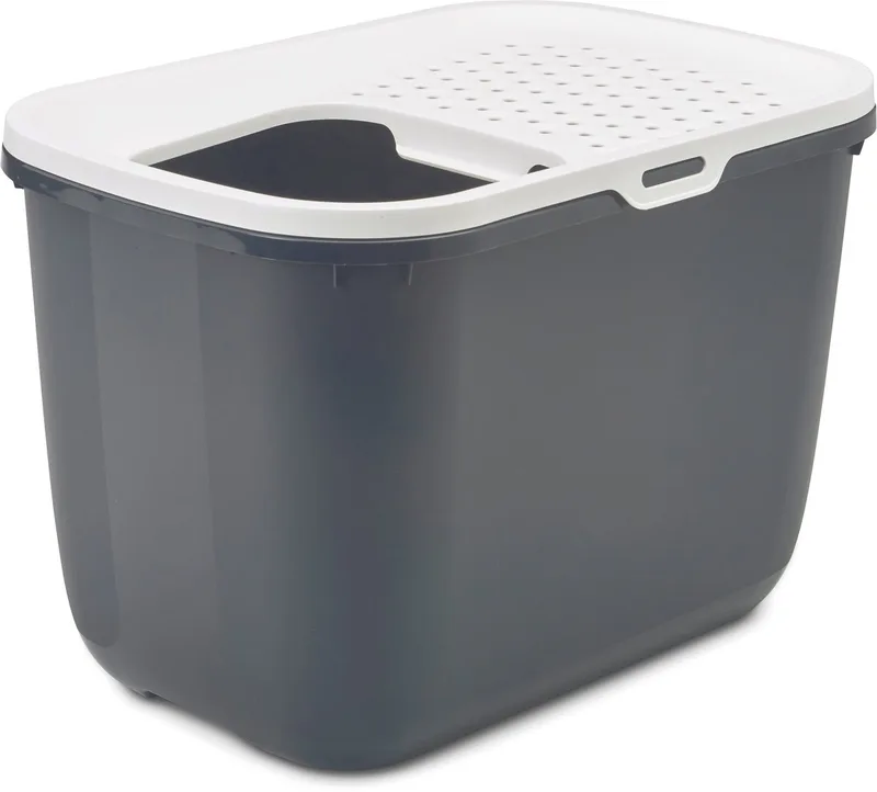 Kattentoilet Hop In 38.5 x 58 x 39 x 5 cm - Kattenbak - Antraciet & Wit by Savic in Anthracite, White – product photo 1 of 2