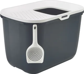 Kattentoilet Hop In 38.5 x 58 x 39 x 5 cm - Kattenbak - Antraciet & Wit by Savic in Anthracite, White – product photo 2 of 2