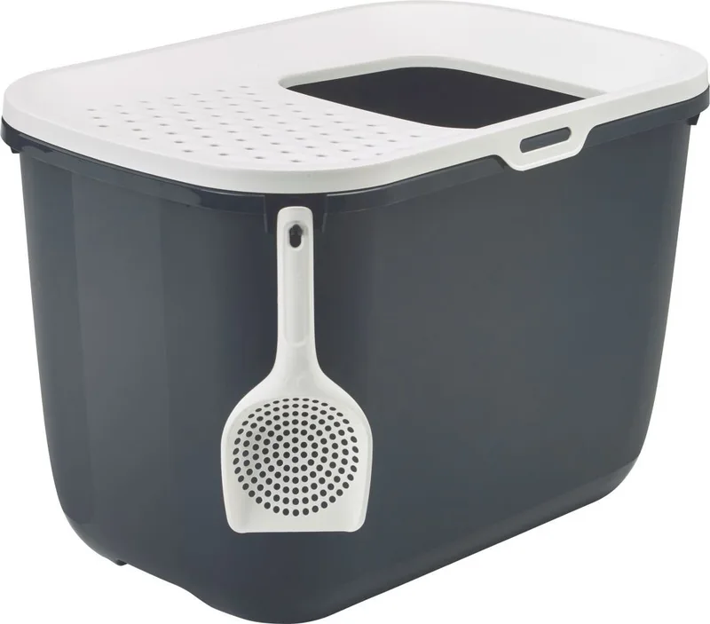 Kattentoilet Hop In 38.5 x 58 x 39 x 5 cm - Kattenbak - Antraciet & Wit by Savic in Anthracite, White – product photo 2 of 2