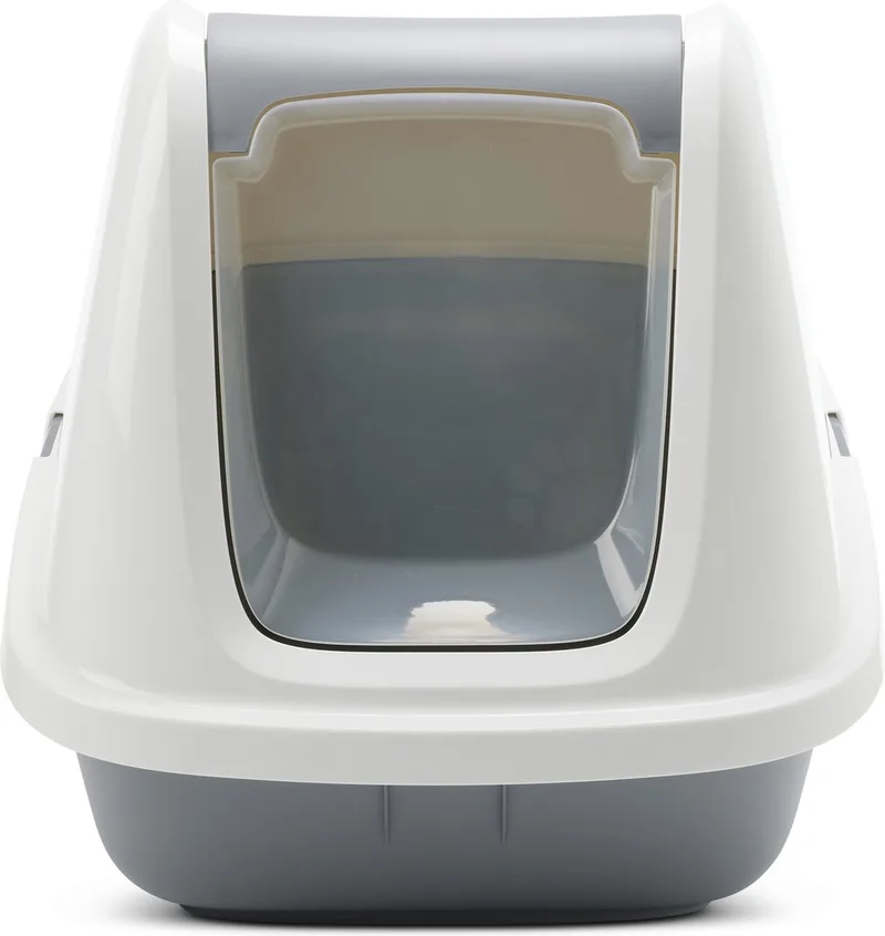 Kattentoilet Nestor Giant - Kattenbak - 75.5x56x55.5 cm Wit Grijs Xxl de Savic en Bleu – photo produit