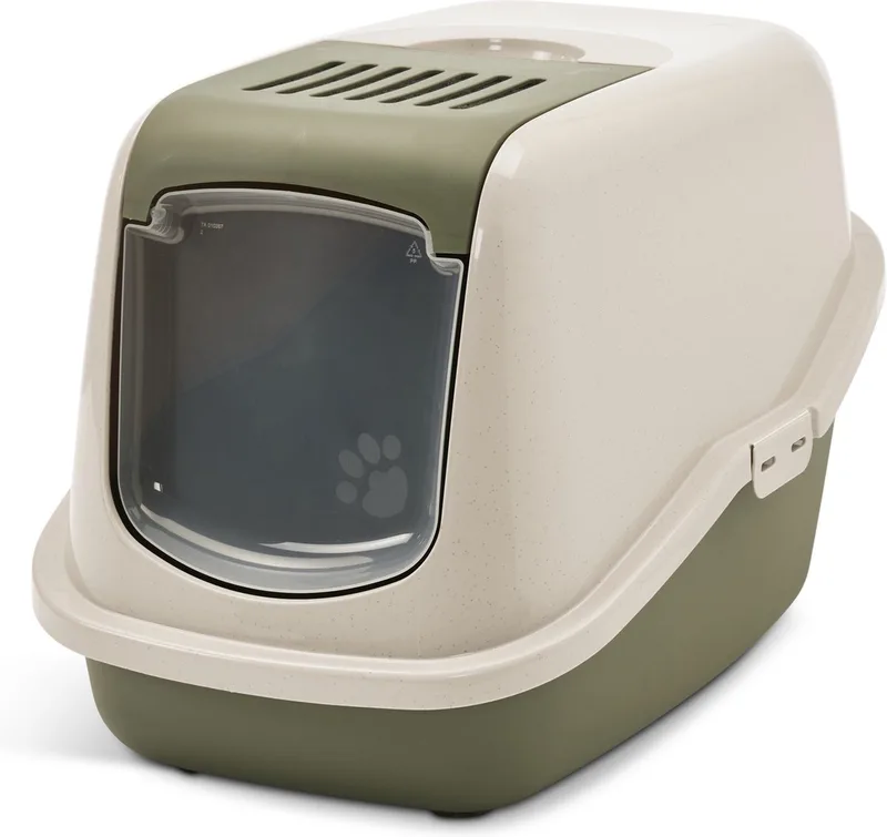Kattentoilet Nestor Happy Planet 56x39x38.5 cm - Kattenbak - Mokka&Graniet&Groen by Savic in Mokka – product photo