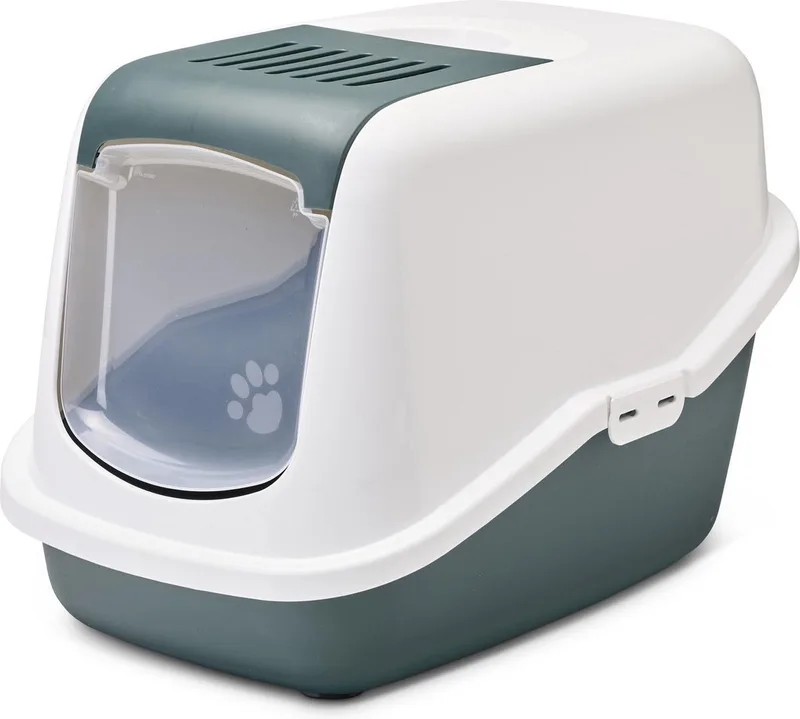 Kattentoilet Nestor Nordic 56x39x38.5 cm - Kattenbak - Groen&Wit by Savic in Green – product photo