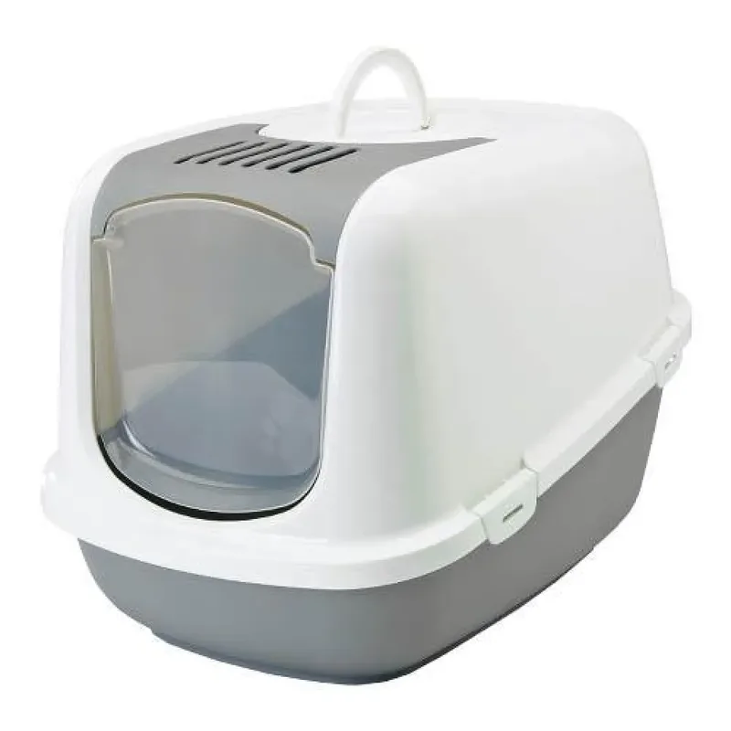 Nestor Jumbo - Kattenbak XL - Inklapbare Voorkant - 66,5 x 48,5 x 46,5 cm by Savic in Grey, White – product photo 2 of 3