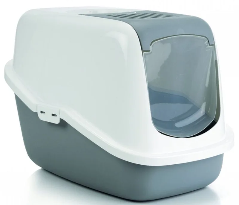 Nestor Kattenbak Gesloten Grijs 56x39x38,5cm met Deur de Savic – photo produit