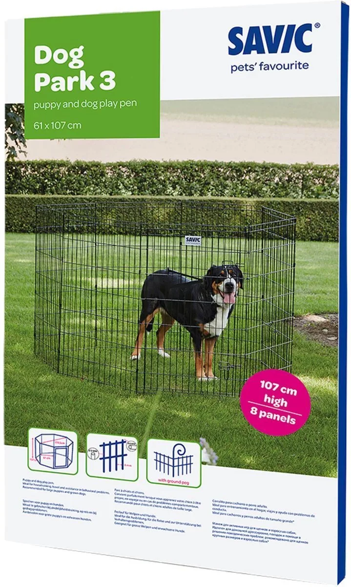 Puppyren Dog Park Zwart by Savic in Blue – product photo