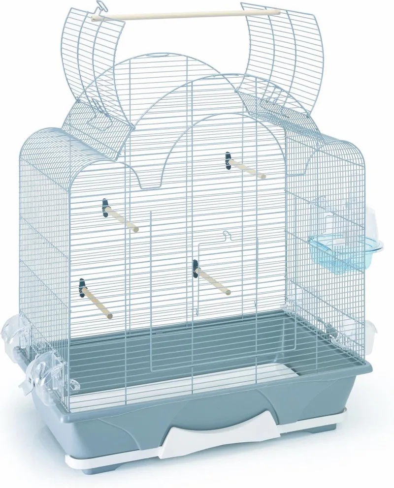 Vogelkooi Melodie 50 Open - Grijs/Wit - 64 x 38 x 73.5 cm de Savic en Gris – photo produit