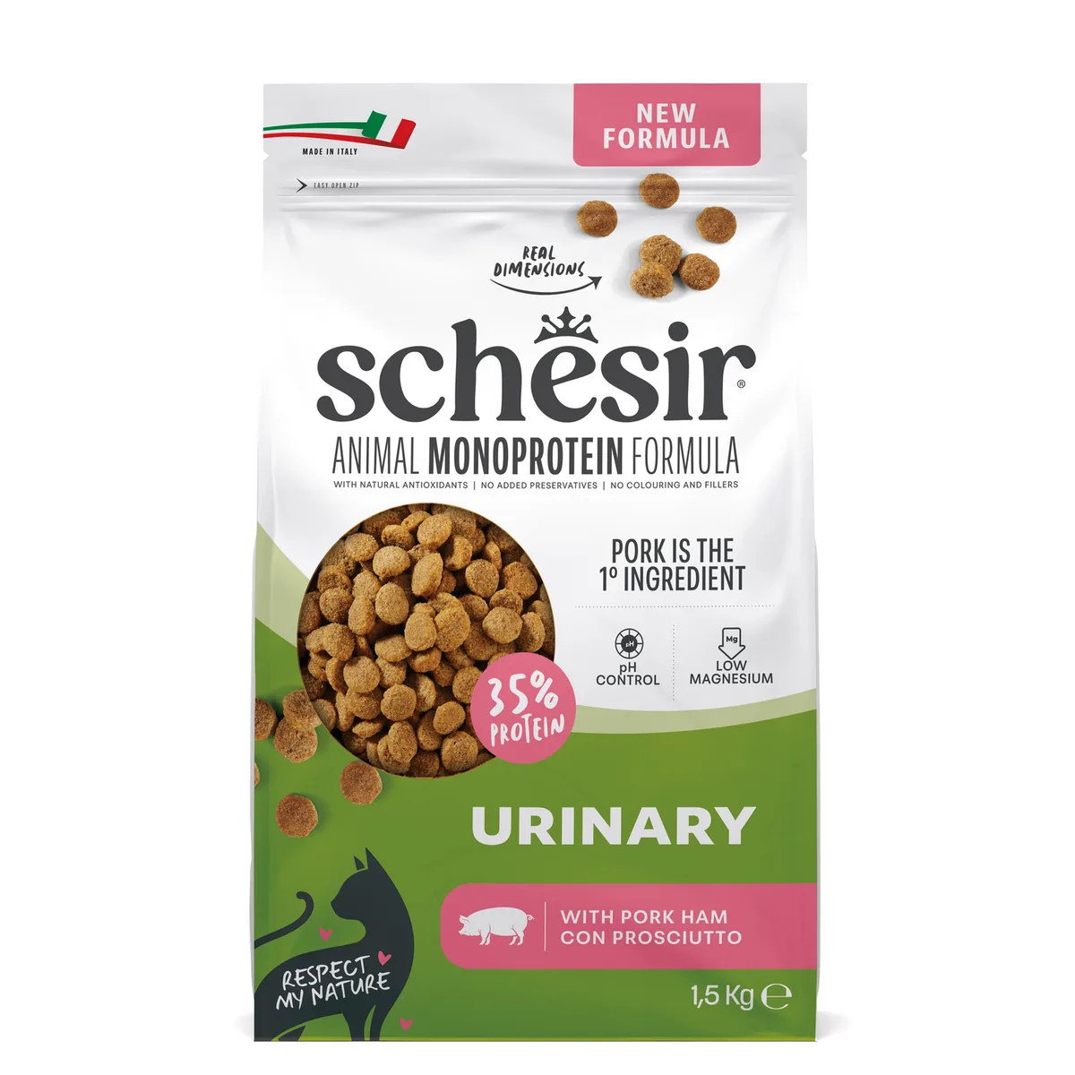 1,5 kg Schesir Monoprotein Urinary met ham katten droogvoer by Schesir – product photo