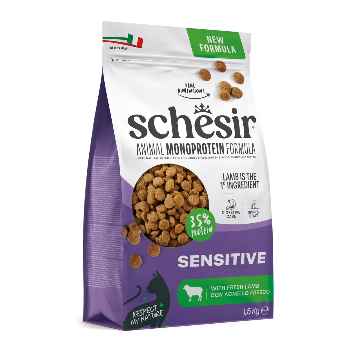 1,5kg Schesir Sensitive met Lam droog kattenvoer van Schesir – productfoto