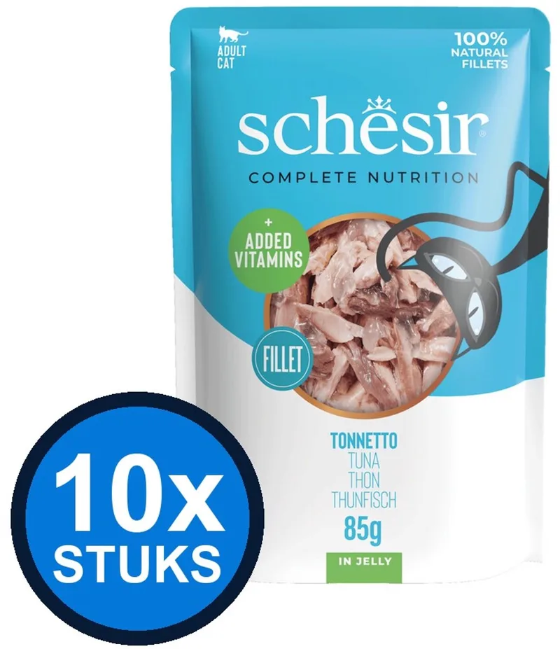 10x Schesir - Complete & Balanced - Kattenvoer - Gelei in zakje - Tonijn - 85g by Schesir – product photo