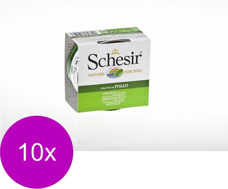 10x Schesir Hondenvoer Blik Jelly Kipfilet 150 gr de Schesir – photo produit