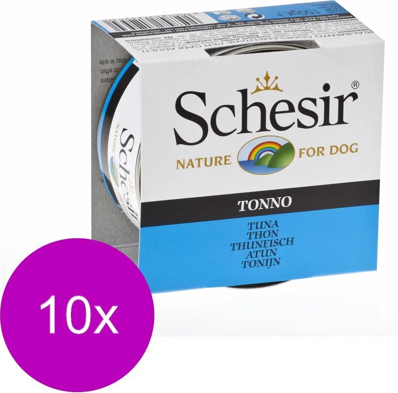 10x Schesir Hondenvoer Blik Jelly Tonijn 150 gr de Schesir – photo produit