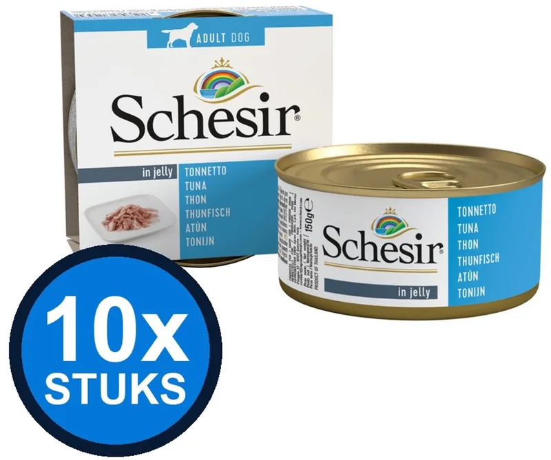 10x Schesir - Hondenvoer - Gelei in blik - Tonijn - 150g de Schesir – photo produit