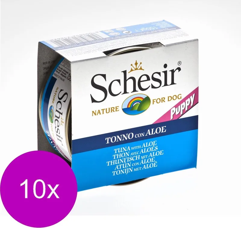 10x Schesir Hondenvoer Puppy Tonijn Aloe in Gelei 150 gr de Schesir – photo produit
