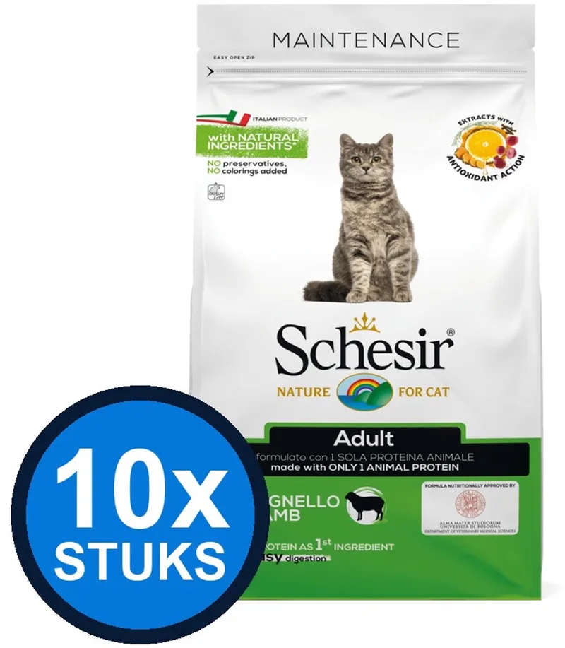 10x Schesir - Kattenvoer - Droogvoer - Onderhoud Lam - 400g de Schesir – photo produit