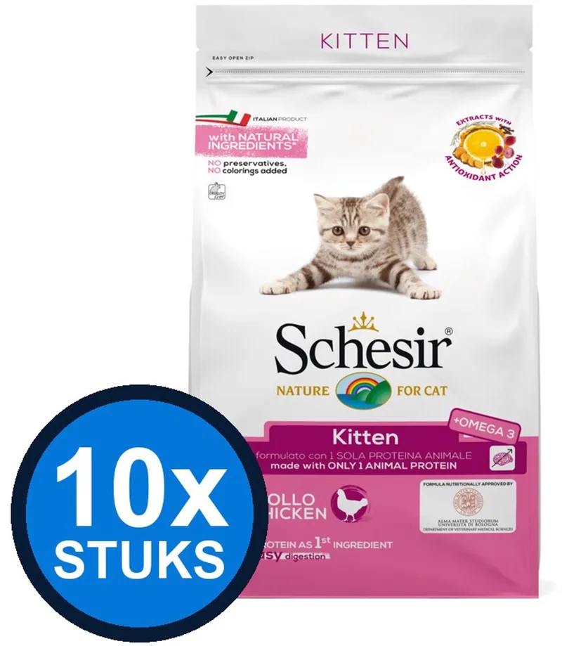 10x Schesir - Kitten - Kattenvoer - Droogvoer - Kip - 400g by Schesir – product photo