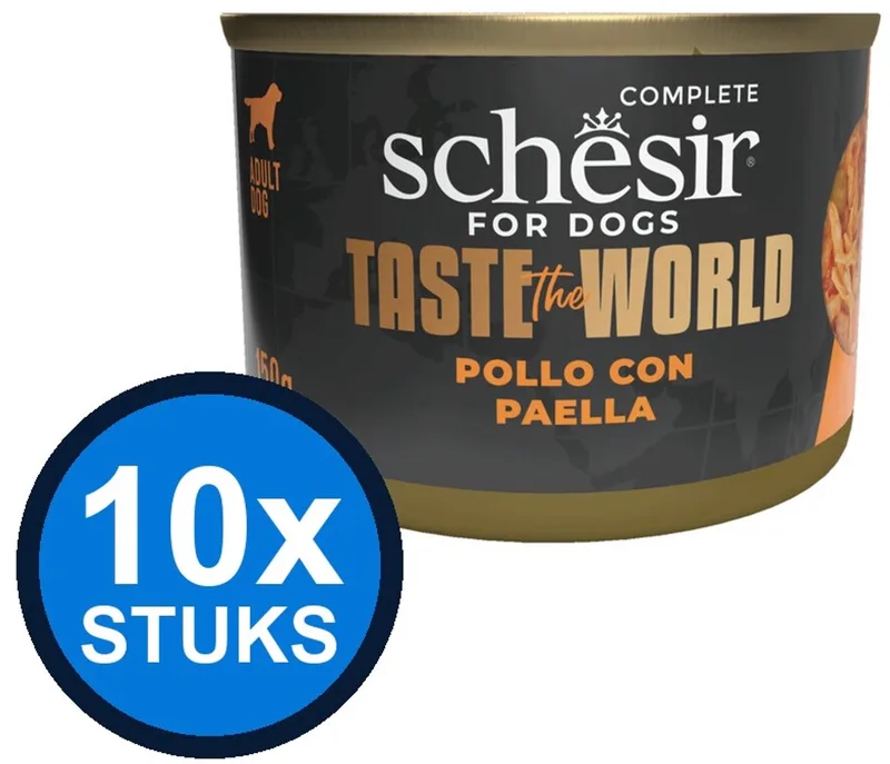 10x Schesir - Taste The World - Hondenvoer - Natvoer in blik - Kip Paella - 150g by Schesir – product photo
