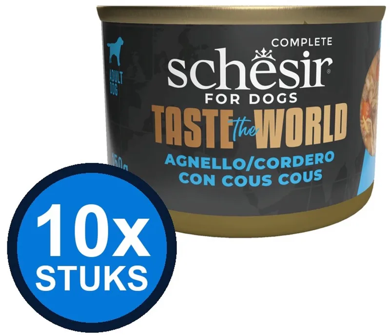 10x Schesir - Taste The World - Hondenvoer - Natvoer in blik - Lam Couscous - 150g de Schesir – photo produit