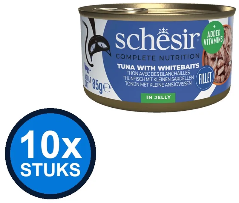 10x Schesir - Tonijn & Witvis in Gelei - Kattenvoer Natvoer - 85g de Schesir – photo produit