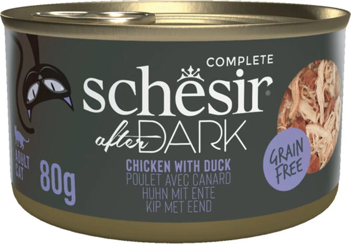 12x Schesir After Dark Bouillon Kip & Eend 80 gr von Schesir – Produktfoto