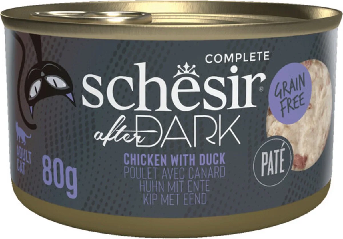 12x Schesir After Dark Paté Kip & Eend 80 gr von Schesir – Produktfoto