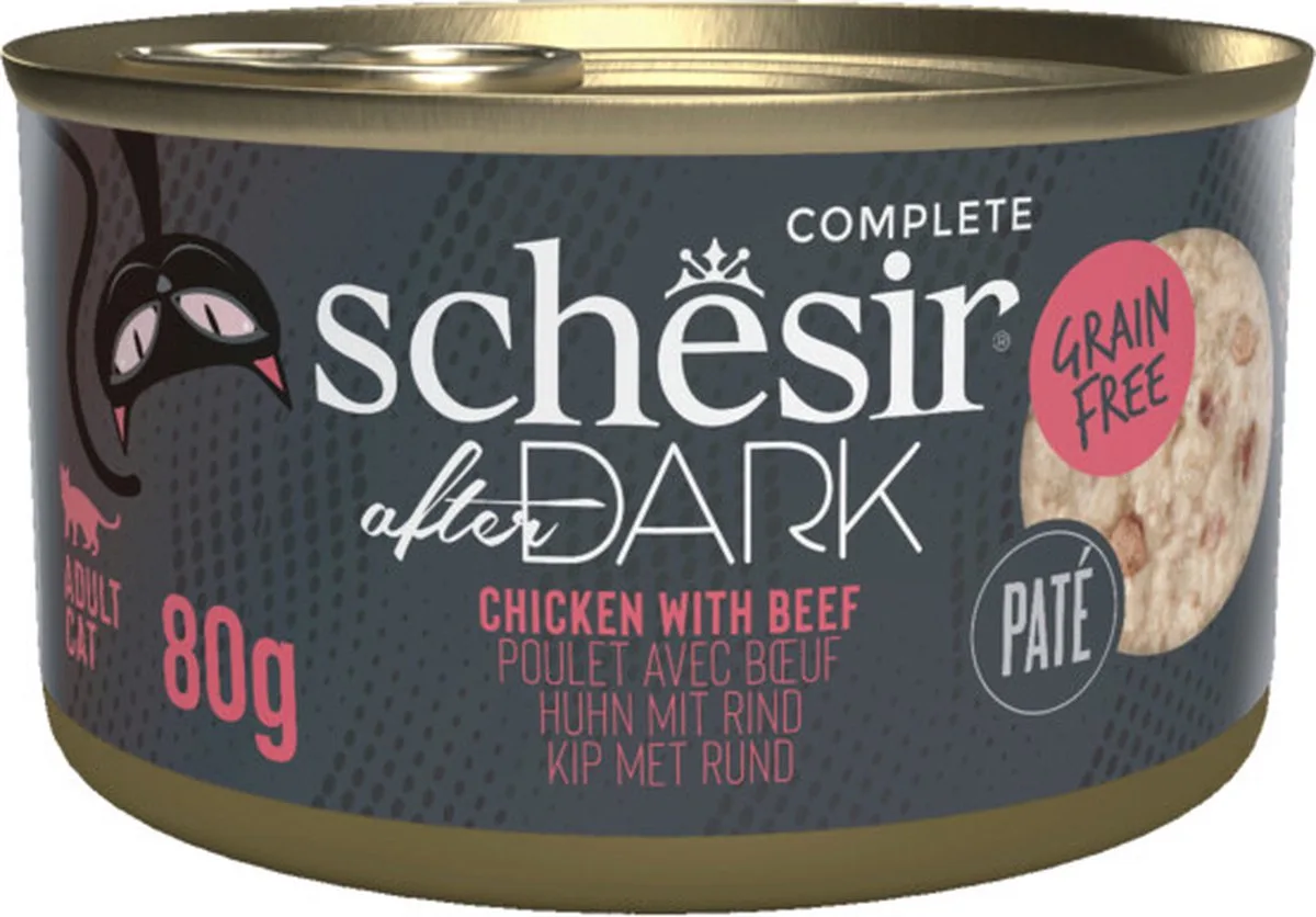 12x Schesir After Dark Paté Kip & Rund 80 gr von Schesir – Produktfoto
