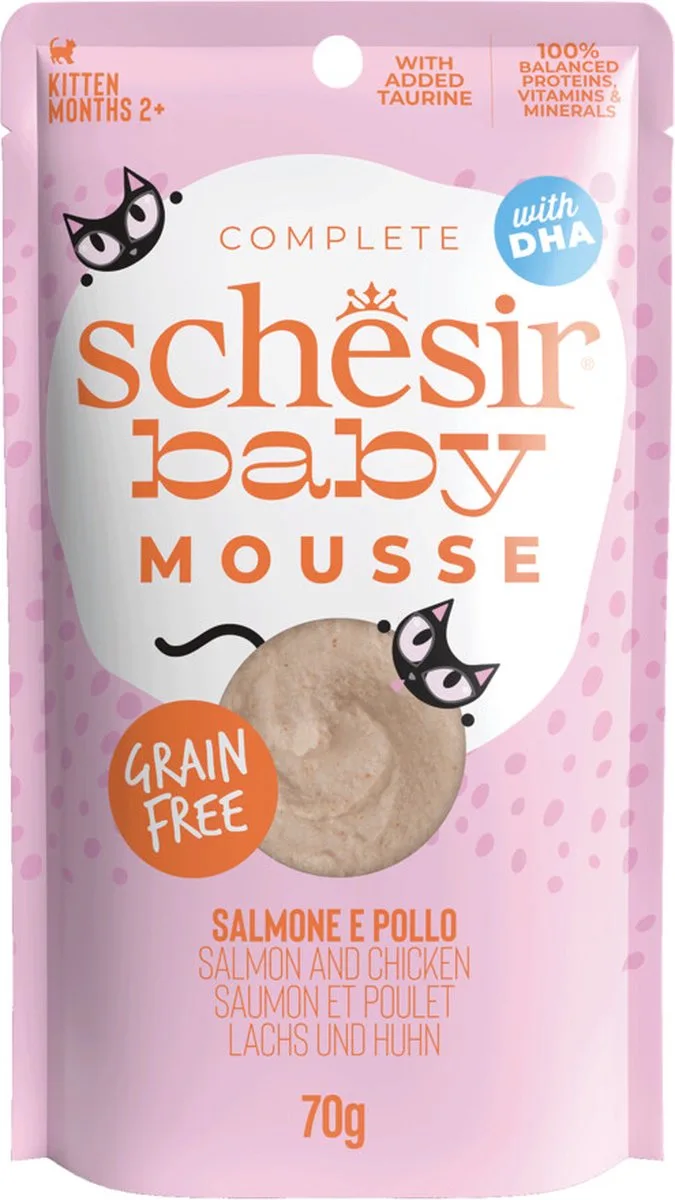 12x Schesir Baby Kitten Mousse Zalm 70 gr by Schesir – product photo
