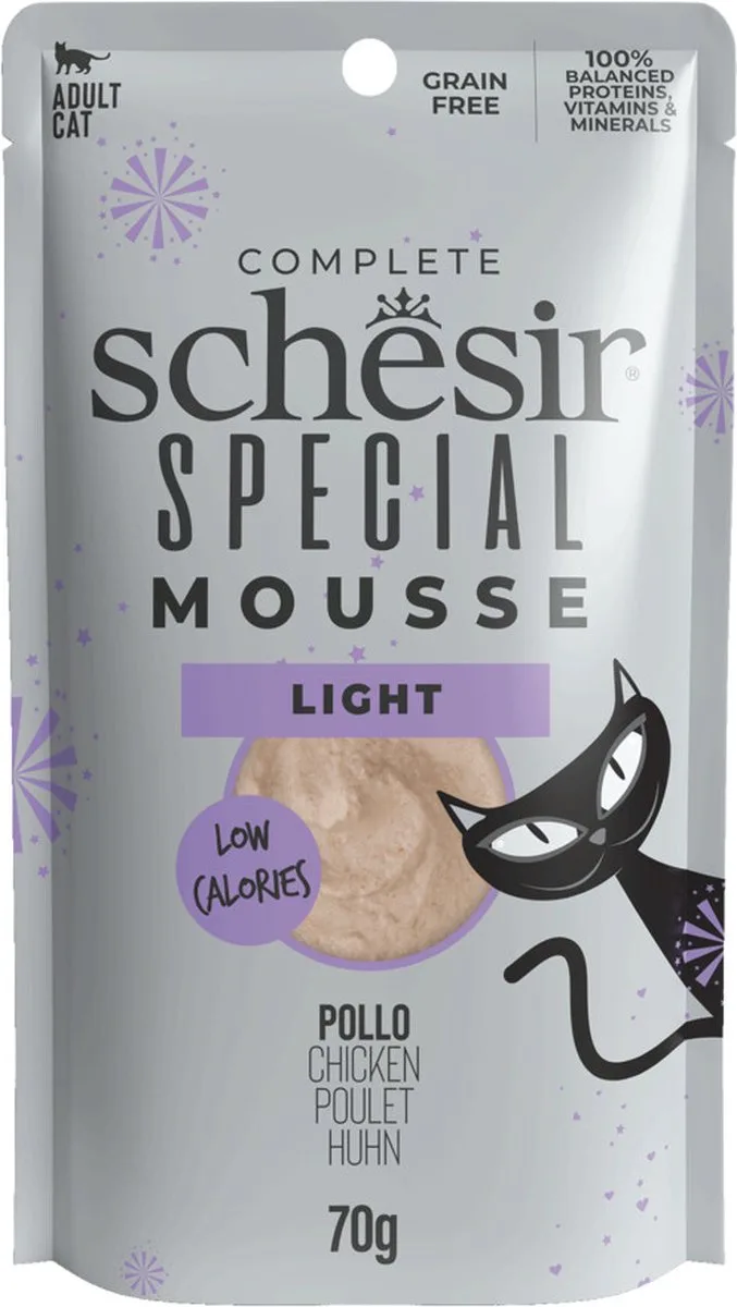 12x Schesir Special Cat Mousse Light Kip 70 gr by Schesir – product photo