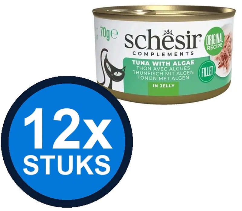 12x Schesir - Tonijn & Algen in Gelei - Kattenvoer Natvoer - 70g von Schesir – Produktfoto