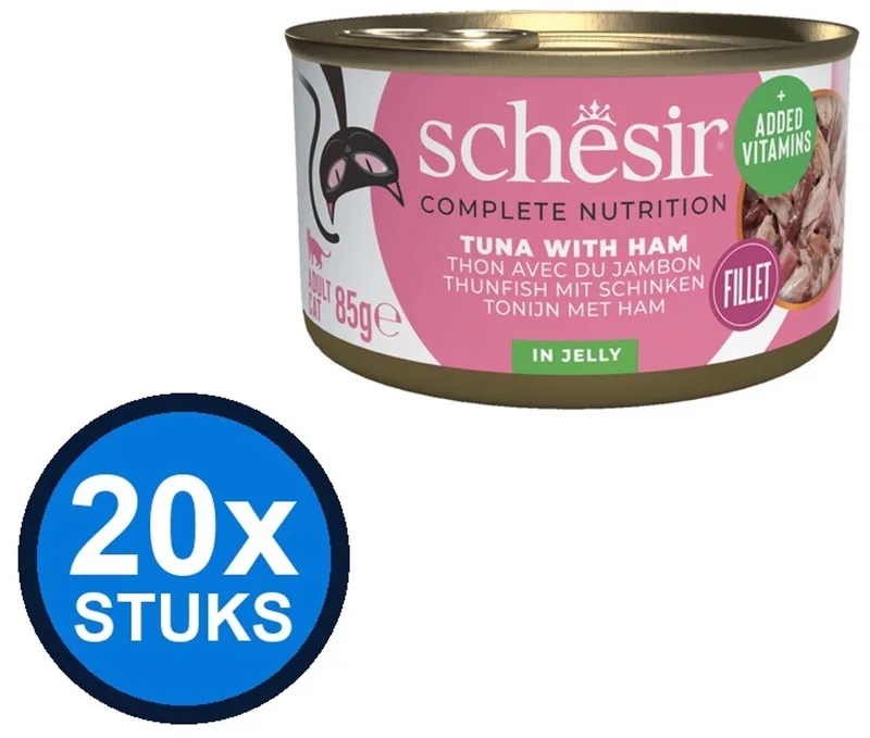 12x Schesir - Tonijn & Ham in Gelei - Kattenvoer Natvoer - 85g de Schesir – photo produit