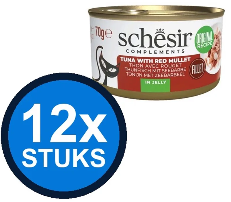 12x Schesir - Tonijn & Rode Mul in Gelei - Kattenvoer Natvoer - 70g de Schesir – photo produit