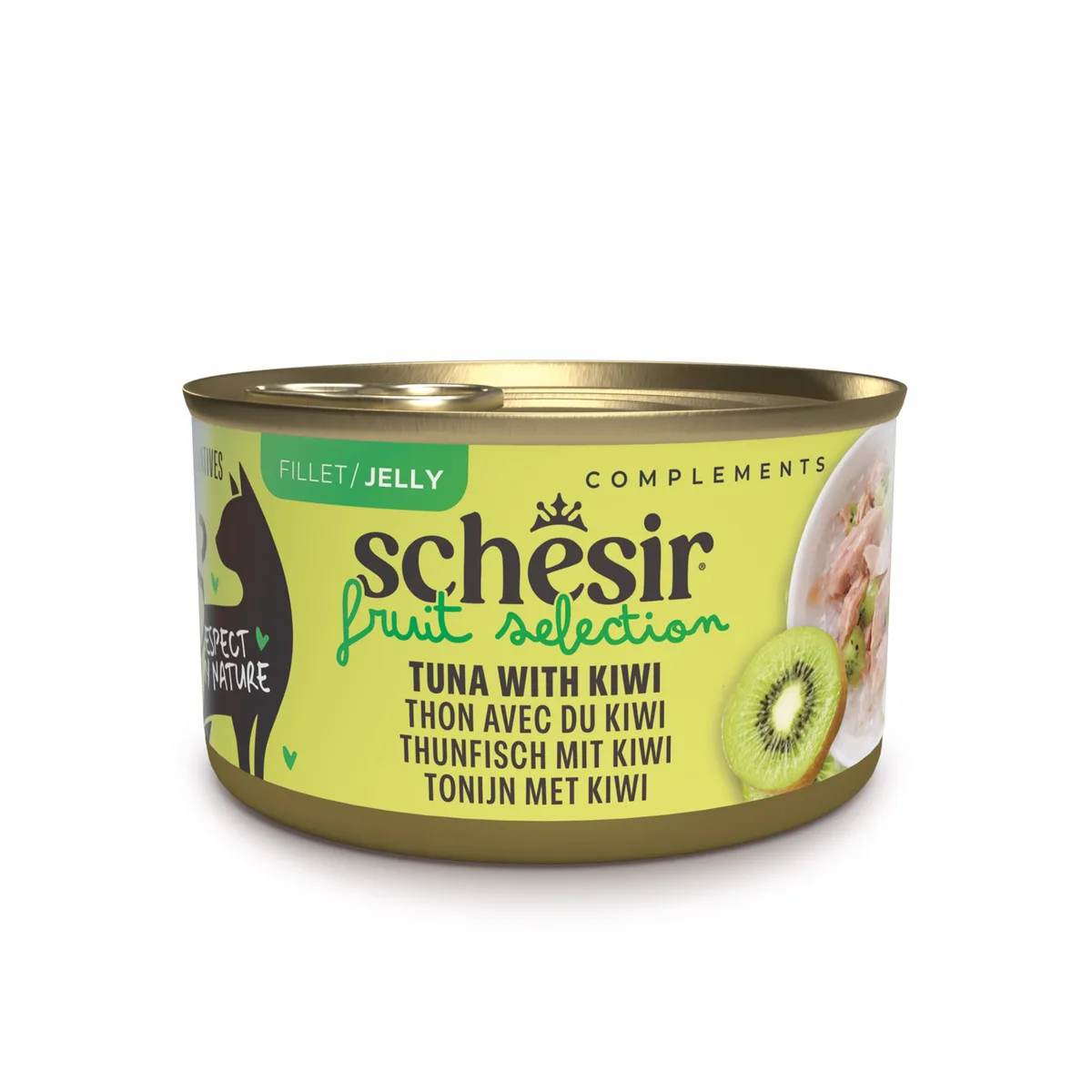 12x75g Schesir Cat Fruit Selection tonijn en kiwi in gelei natvoer voor katten by Schesir – product photo