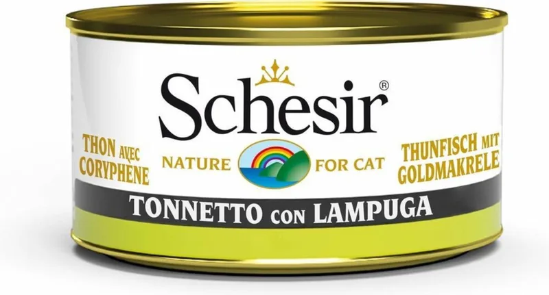 14x Schesir Katten Natvoer Blik Tonijn en Goudmakreel 85 gr de Schesir – photo produit