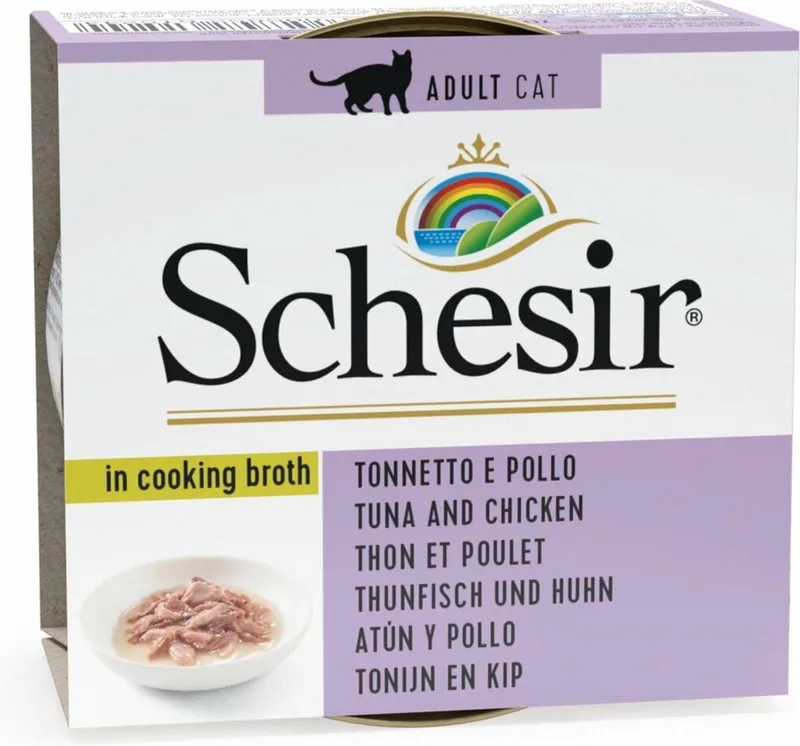 14x Schesir Kattenvoer Gekookte Tonijn en Kip 70 gr von Schesir – Produktfoto