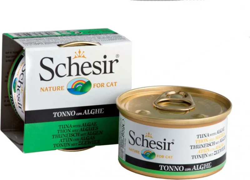14x Schesir Kattenvoer Tonijn en Zeewier in Gelei 85 gr de Schesir – photo produit