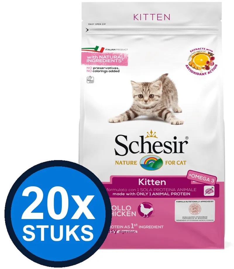 16x Schesir - Kitten - Kattenvoer - Droogvoer - Kip - 400g de Schesir – photo produit