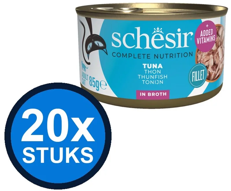 20x Schesir - Complete & Balanced - Kattenvoer - Bouillon in blik - Tonijn - 85g by Schesir – product photo