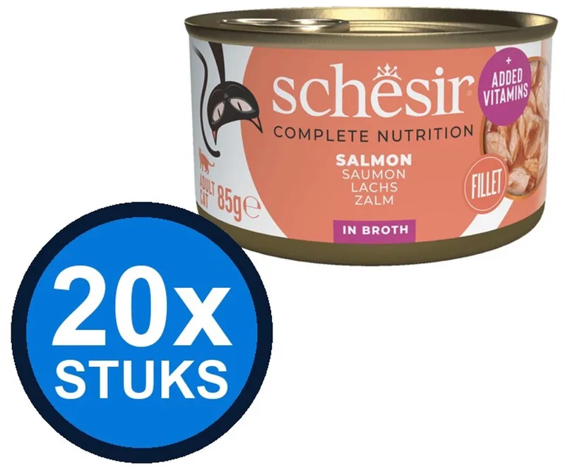 20x Schesir - Complete & Balanced - Kattenvoer - Bouillon in blik - Zalm - 85g by Schesir – product photo