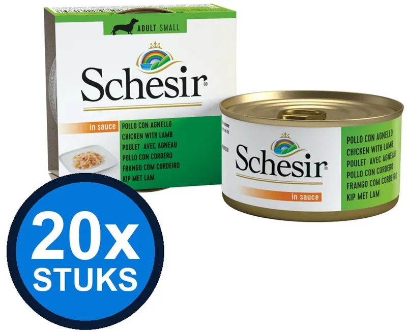20x Schesir - Hondenvoer - Natvoer in blik - Saus Kip & Lam - 85g von Schesir – Produktfoto